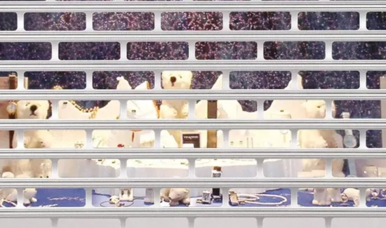 geschlossenes Rollgitter an einem Juwelier